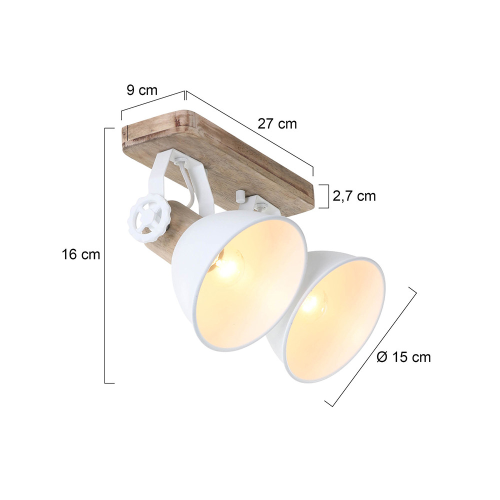 Plafondlamp Gearwood 7969W Wit E27 fittingen - Afbeelding 8