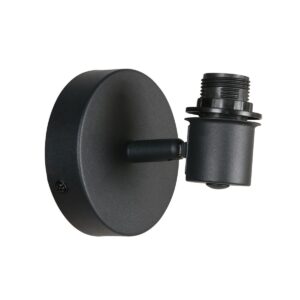 Spot - Wandlamp Bambus 3665ZW Zwart zonder kapje