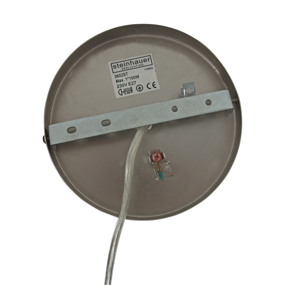 Staalkleurige hanglamp Sparkled Light 9887ST met sizoflor zilver kap - Afbeelding 11