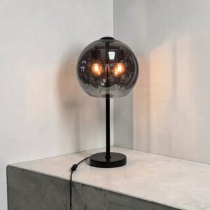 Lichtgevende Tafellamp Visiera Zwart Smoke Glas