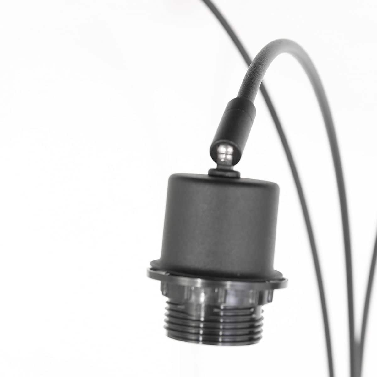 3 Lichts vloerlamp Sparkled Light 4148ZW met naturel bamboe kappen - Afbeelding 3