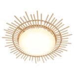 Blank rotan plafondlamp Aura 1894W ook geschikt voor badkamer