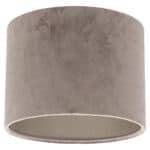 Grijs/Taupe Velours Lampenkap K3084GS ⌀20cm met E27 support.