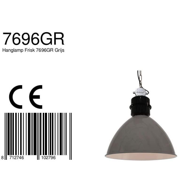 Industriële Grijze Hanglamp Frisk 7696GR – Robuust en Stijlvol - Afbeelding 8