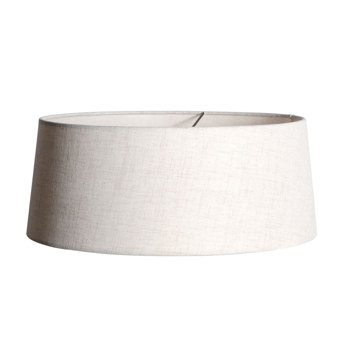 Crèmekleurige lampenkap K20101S van linnen met witte binnenzijde, Ø48 cm, perfect voor sfeervolle verlichting en stijlvolle interieuraccenten.