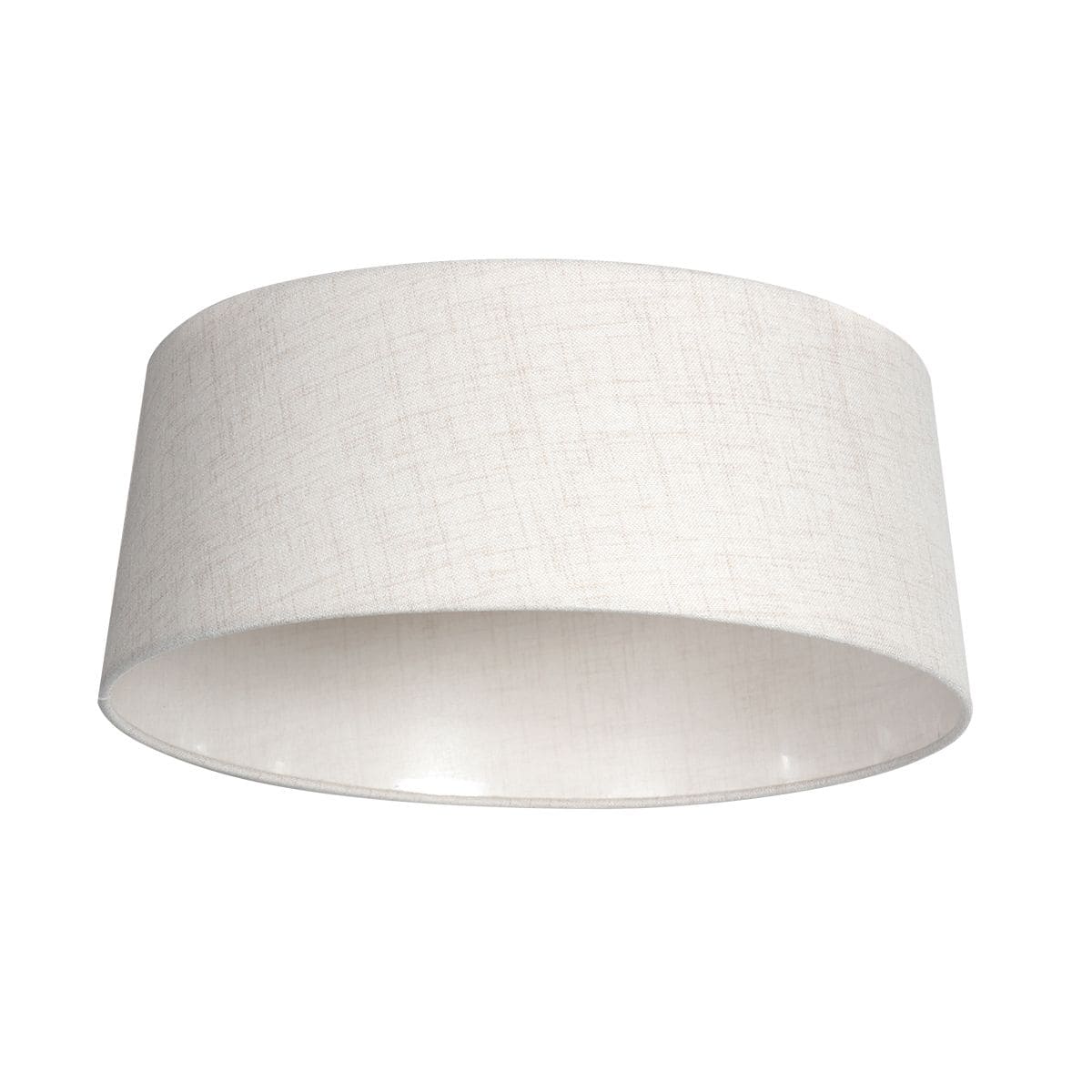 Lampenkap K20101S in crèmekleurig linnen met witte binnenzijde, Ø48 cm, perfect voor een elegante en zachte verlichting in uw interieur. Geschikt voor diverse lampen en stijlvolle woonruimtes.