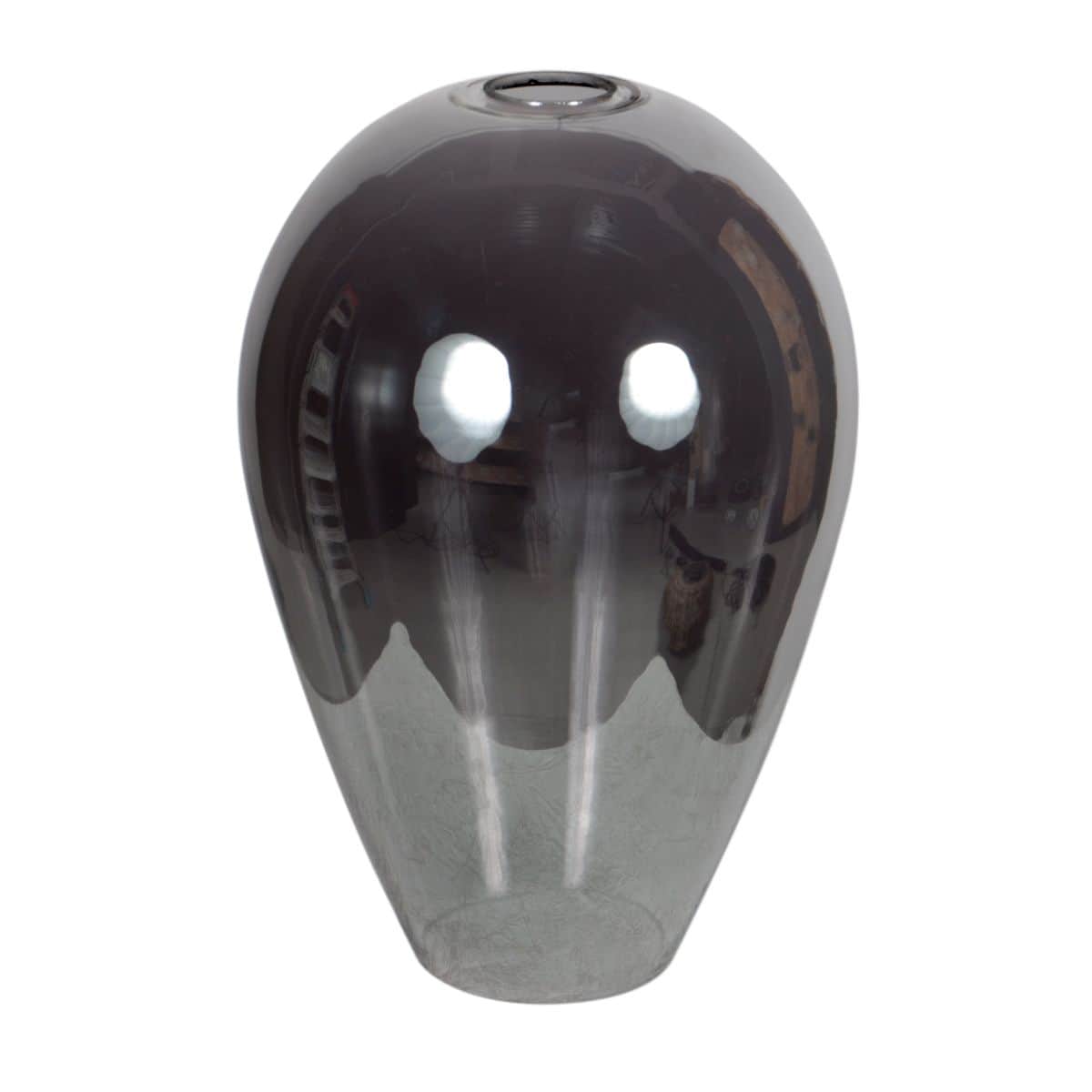 Rookglas lampenkap voor E27 armaturen, handgemaakt in druppelvorm, perfect voor moderne en stijlvolle verlichting.