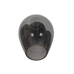 Losse glazen kap I15466S &ndash; Handgemaakt druppelvormig rookglas voor E27 armaturen