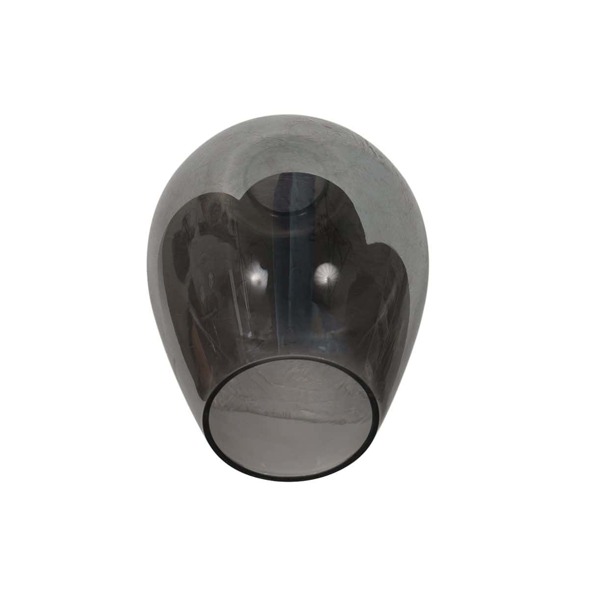 Losse glazen kap I15466S – Handgemaakt druppelvormig rookglas voor E27 armaturen