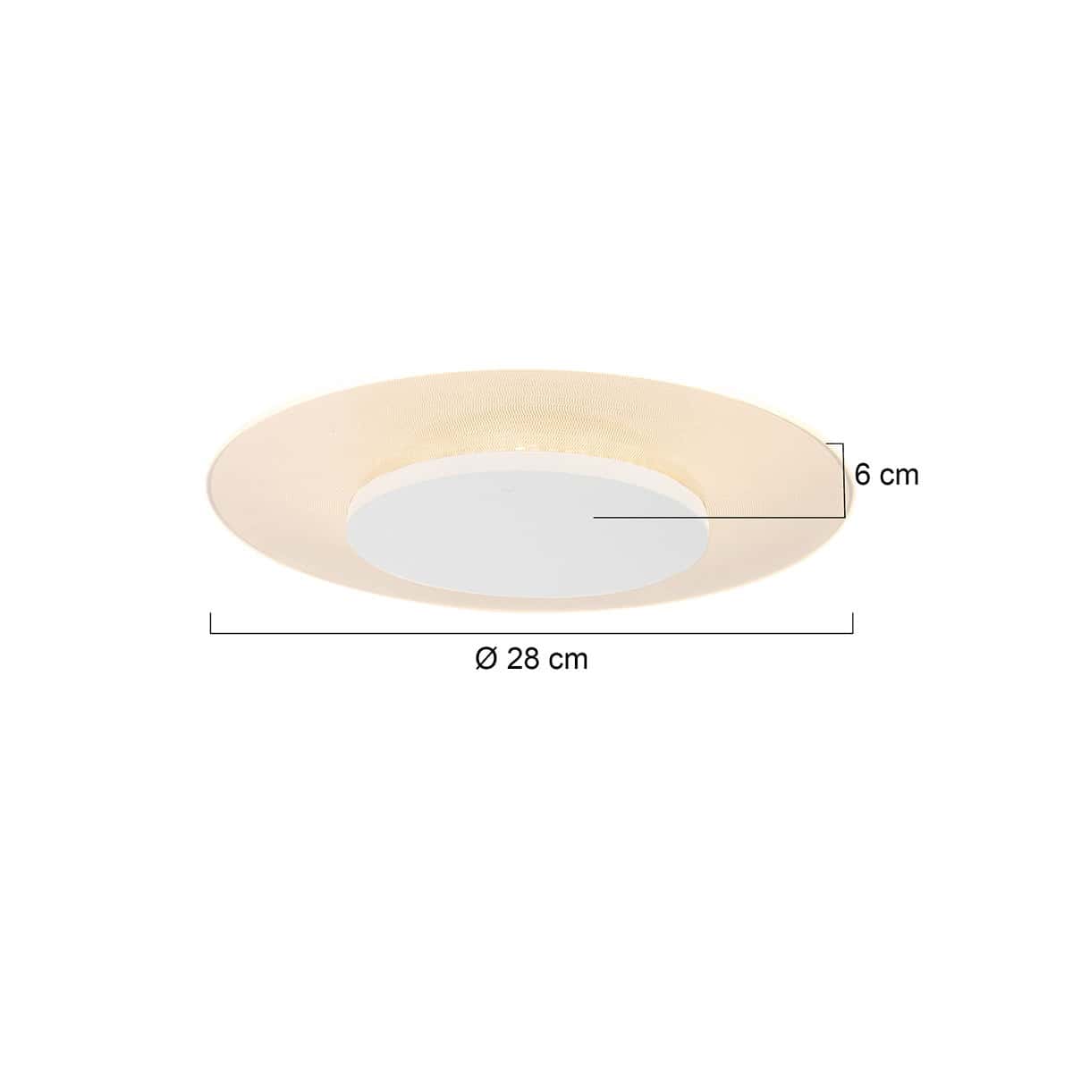 Plafondlamp Lido 7797W Wit Ø28 cm 1100 Lumen - Afbeelding 7