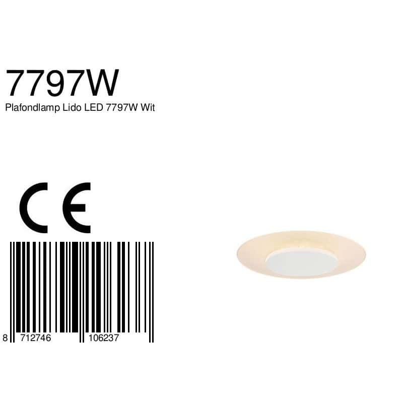Plafondlamp Lido 7797W Wit Ø28 cm 1100 Lumen - Afbeelding 8