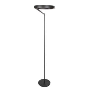 Ronde zwarte vloerlamp Mykty 4201ZW &ndash; &Oslash;40 cm