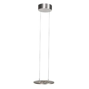 Staalkleurige hanglamp Soleil 4140ST met lift systeem