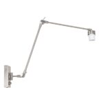 Staalkleurige wandlamp Prestige Chic 7396ST zonder kap