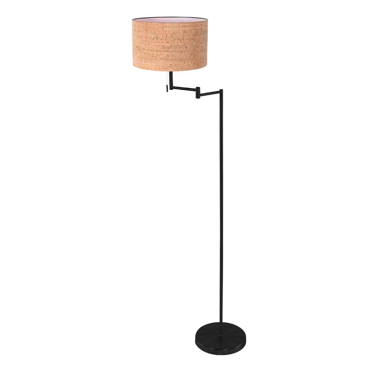 Vloerlamp Bella 4362ZW met natuurlijke kurk kap - Afbeelding 2