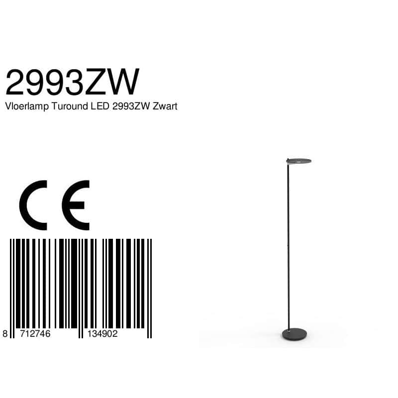 Vloerlamp Turound 2993ZW Zwart - Afbeelding 9