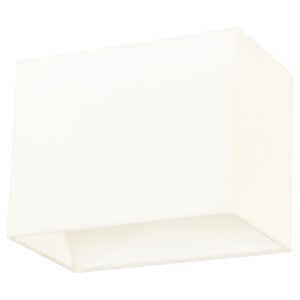 Wit linnen rechthoekige lampenkap K14722S 14*24*18 met E27 support.