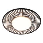 Zwart / bamboe plafondlamp Aura &Oslash;50 cm 3866ZW met 4 standen functie
