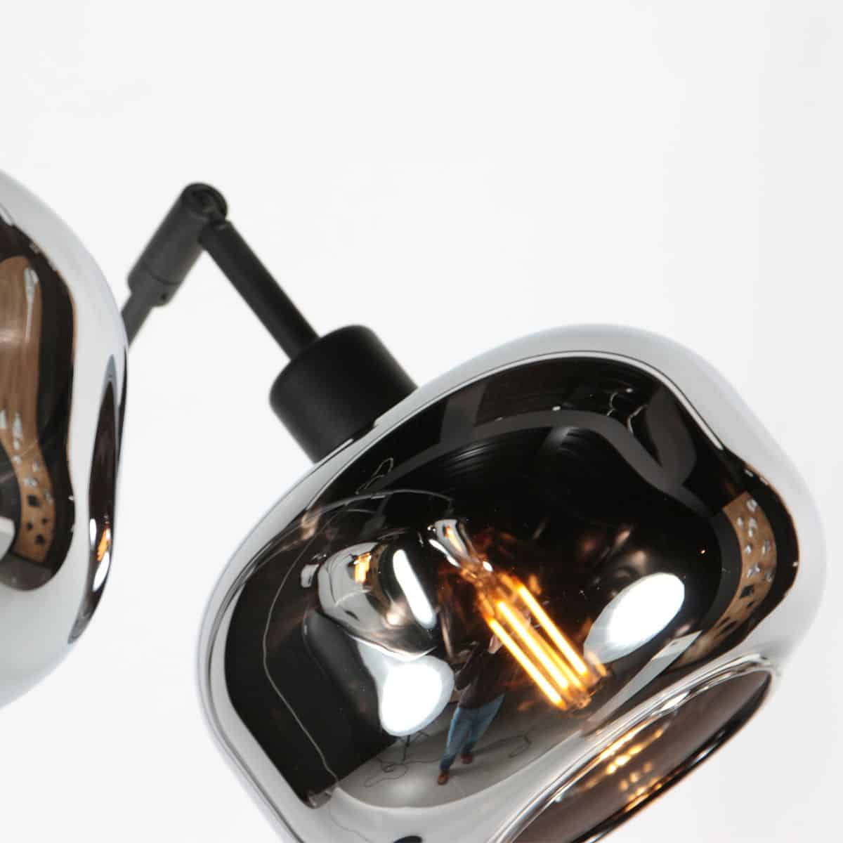 Zwarte 5-Lichts Vloerlamp Tenebris 4214ZW – Luxe en Sfeervolle Verlichting - Afbeelding 5