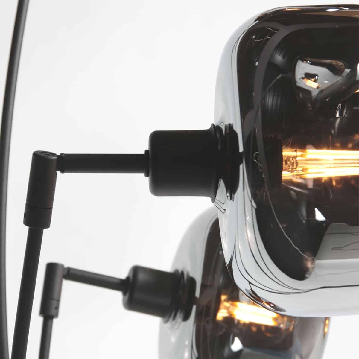 Zwarte 5-Lichts Vloerlamp Tenebris 4214ZW – Luxe en Sfeervolle Verlichting - Afbeelding 6