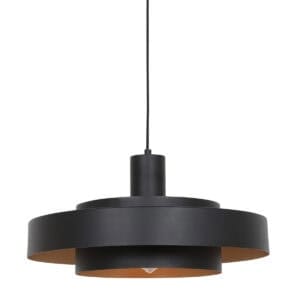 Zwarte Hanglamp Flinter 3329ZW  Uniek Design met Luxueuze Uitstraling