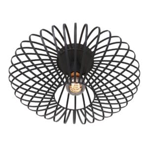Zwarte plafondlamp Dunbar 3097ZW &Oslash;40cm E27 fitting