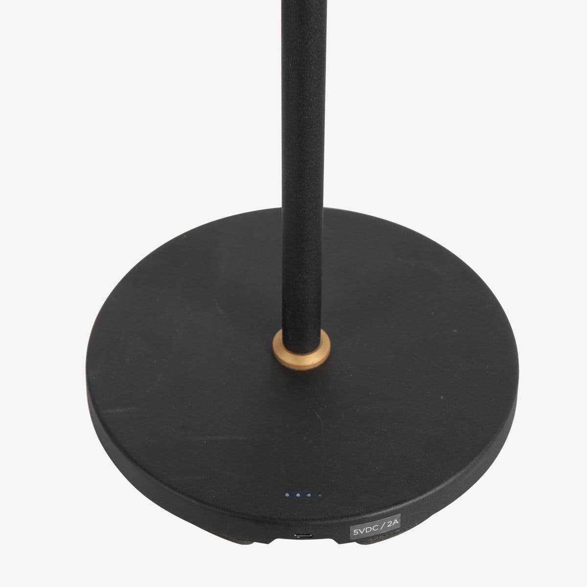 Zwarte vloerlamp Soleil 3515GO met goudkleurige details – Oplaadbare accu en zwenkarm - Afbeelding 7