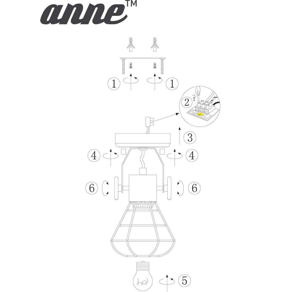 Grijze wandlamp / spot Geurnesey 1578GR met E27 fitting - Afbeelding 9