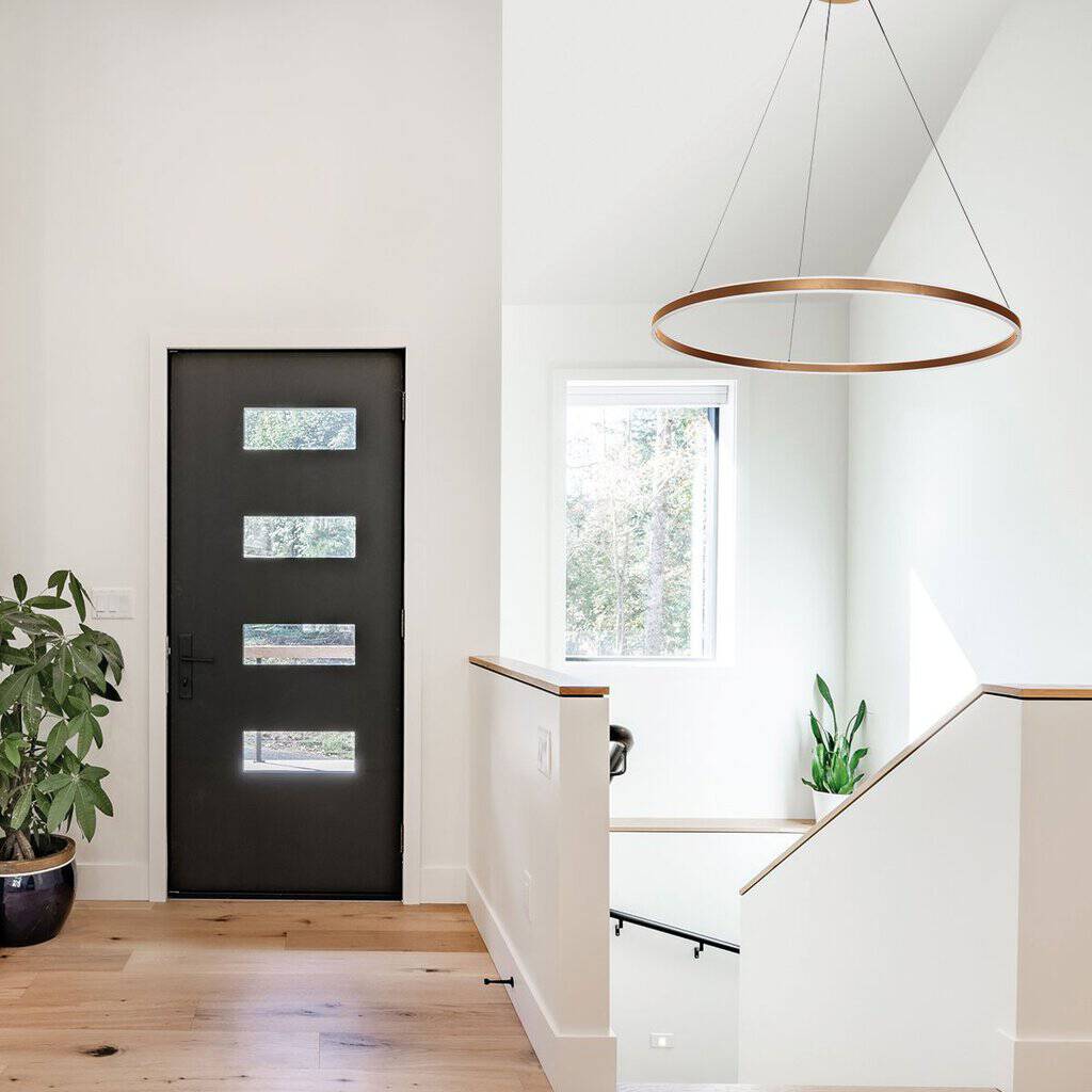 Hanglamp Ringlux 3676GO gouden hanglamp met LED ring Ø100 - Afbeelding 3