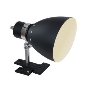 Knijpspot Spring 6827ZW zwart met E27 fitting en snoerschakelaar