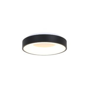 Plafondlamp Ringlede 3086ZW Zwarte LED lamp &Oslash;30cm