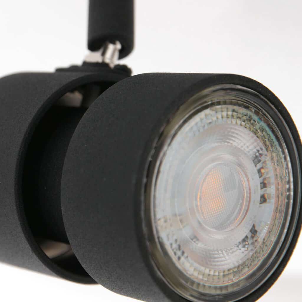 Spot Natasja 7904ZW zwarte 4-lichts spot met dimbaar GU10 licht - Afbeelding 4
