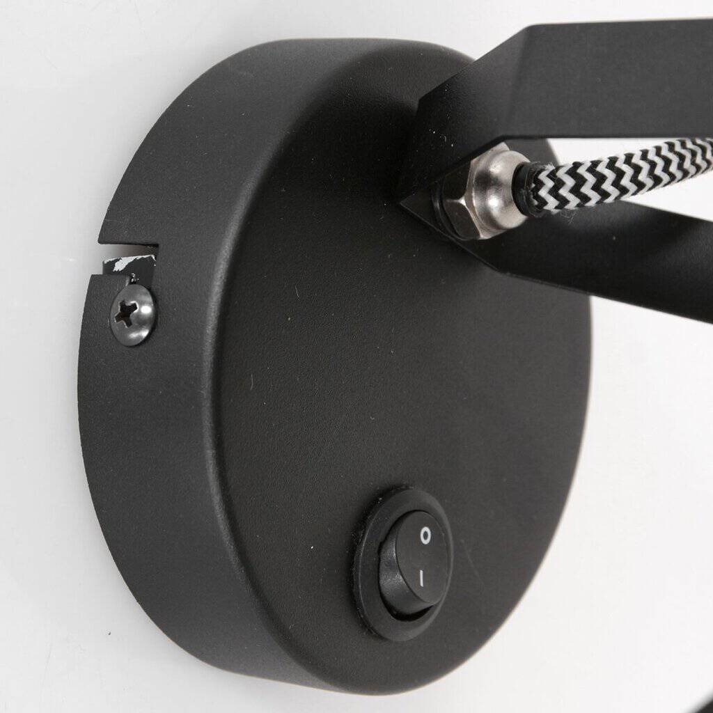 Spot - Wandlamp Acier 3337ZW Zwart met E27 fitting - Afbeelding 5