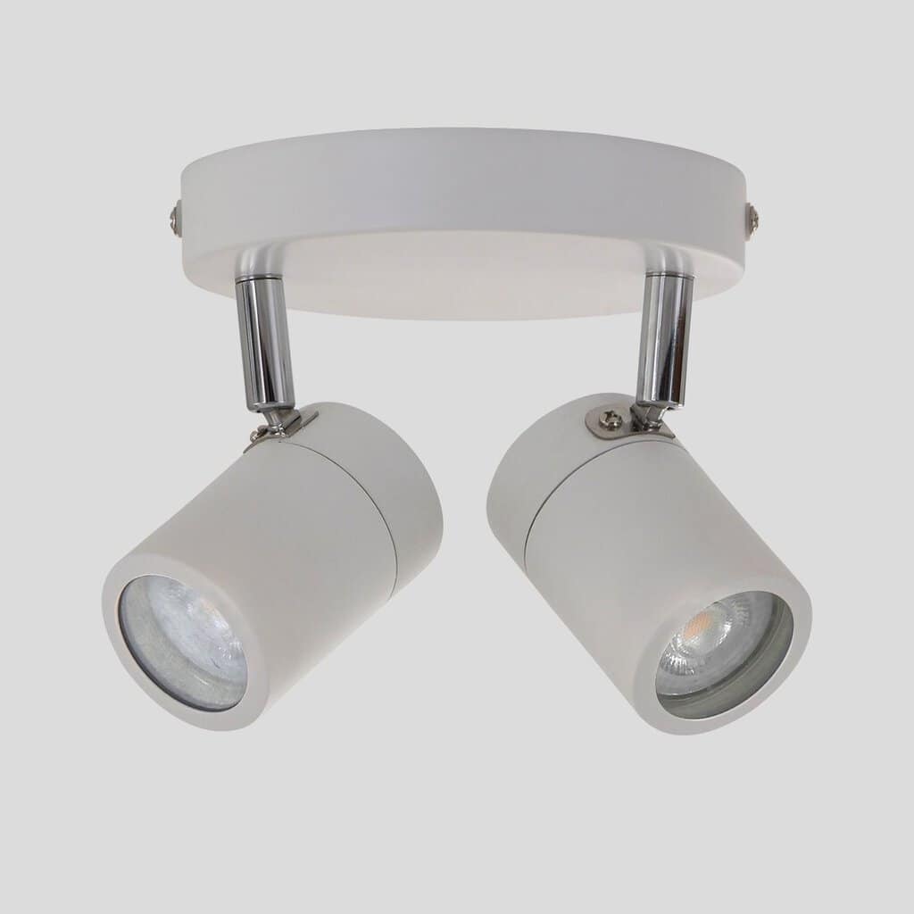 Staalkleurige 2-lichts spot Upround 2487ST inclusief lichtbronnen - Afbeelding 12