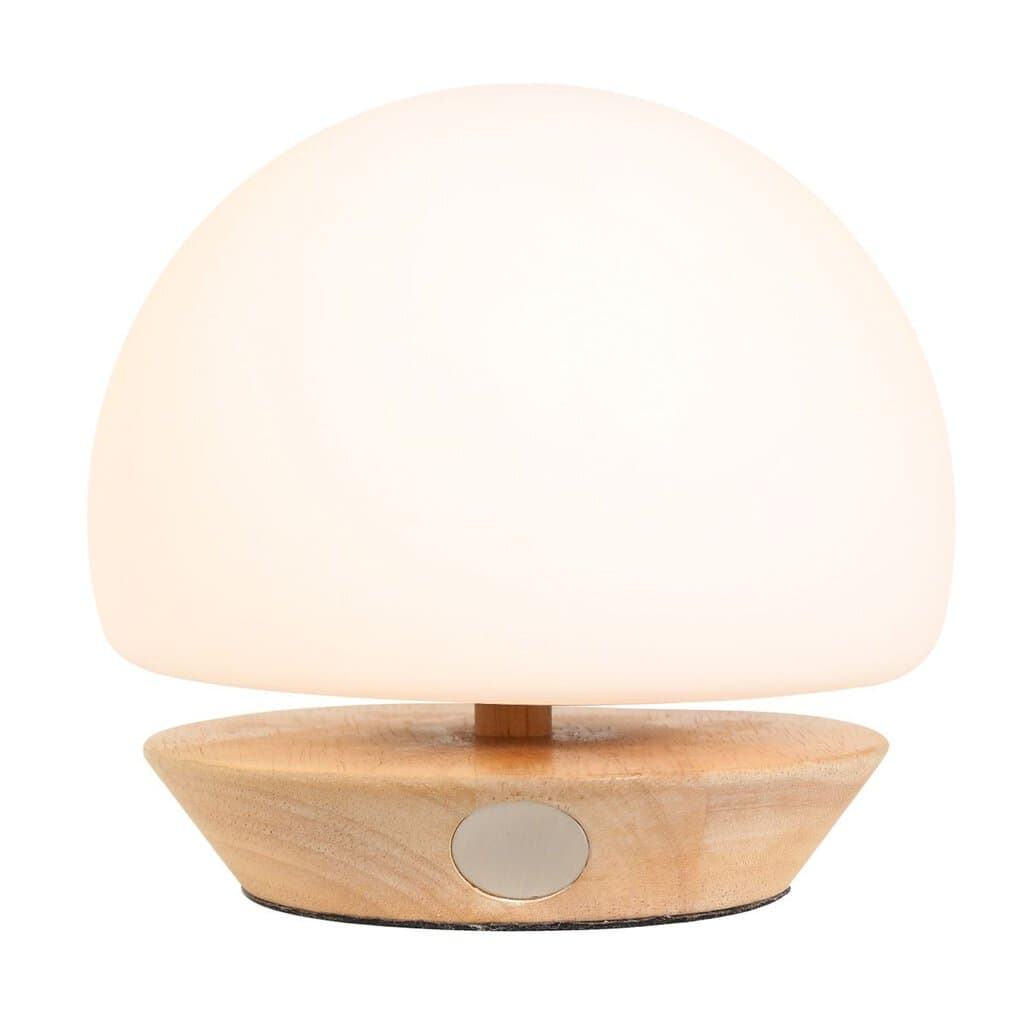 Tafellamp Ancilla 7932BE beuken met wit glas 3 stappen dimbaar - Afbeelding 2