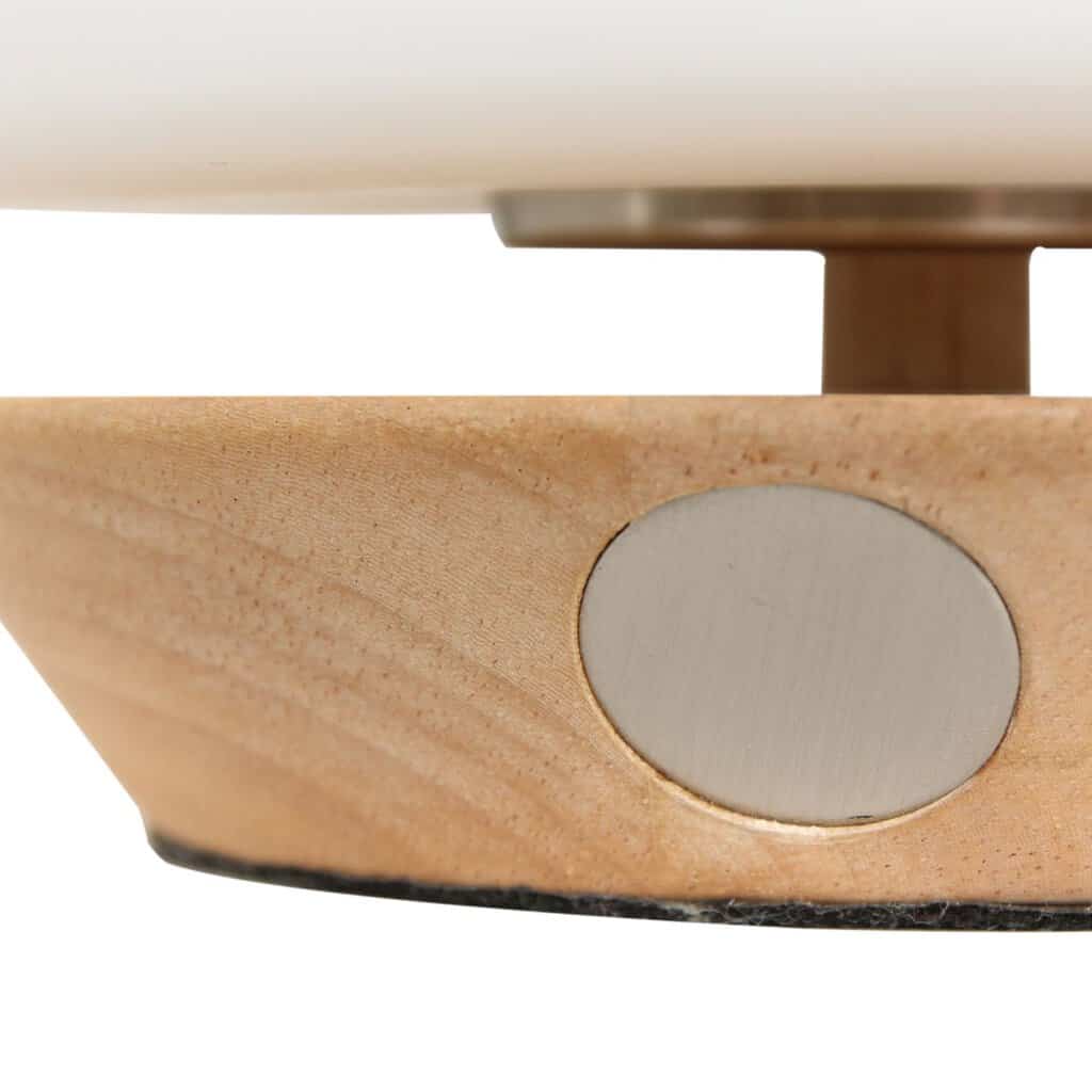 Tafellamp Ancilla 7932BE beuken met wit glas 3 stappen dimbaar - Afbeelding 3