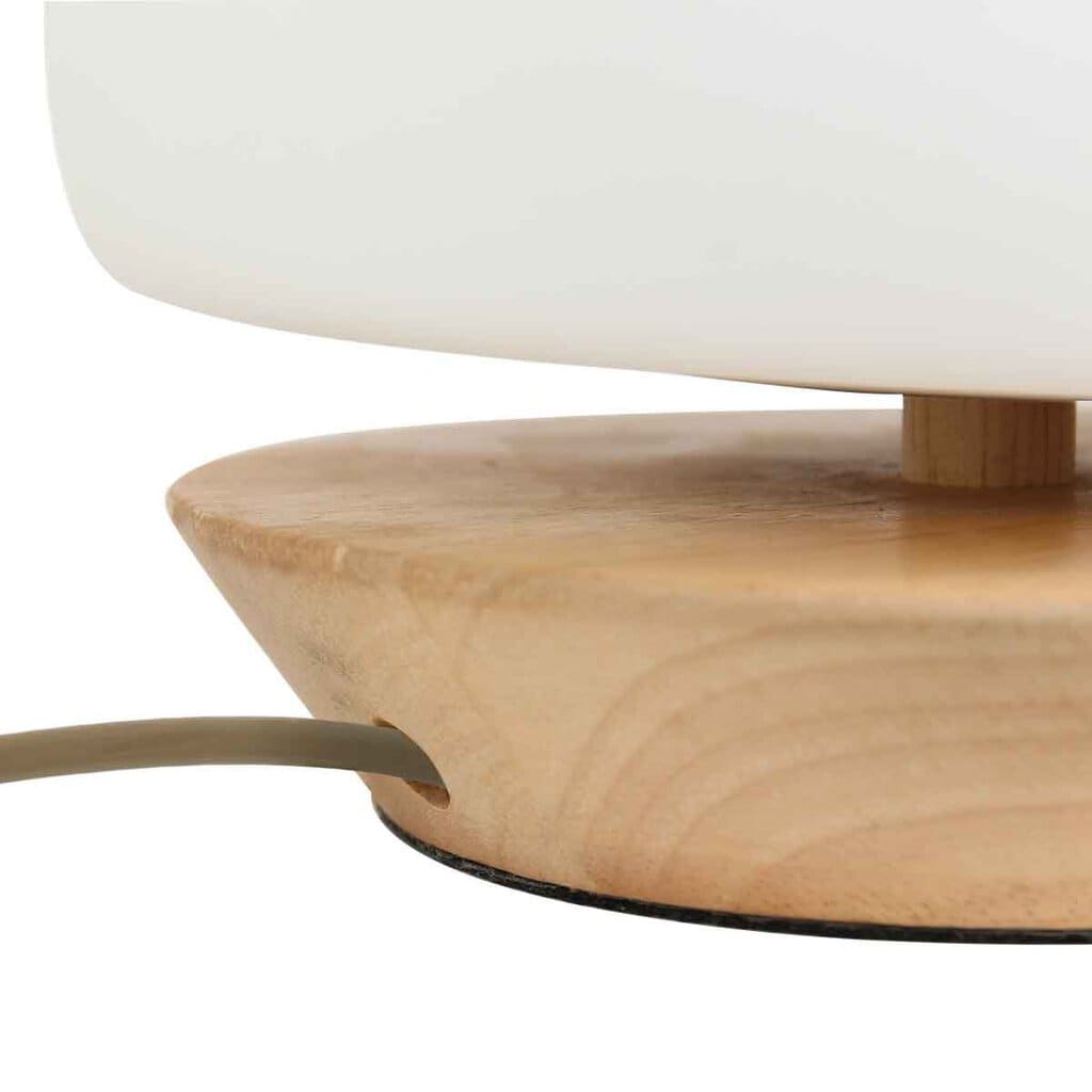 Tafellamp Ancilla 7932BE beuken met wit glas 3 stappen dimbaar - Afbeelding 5