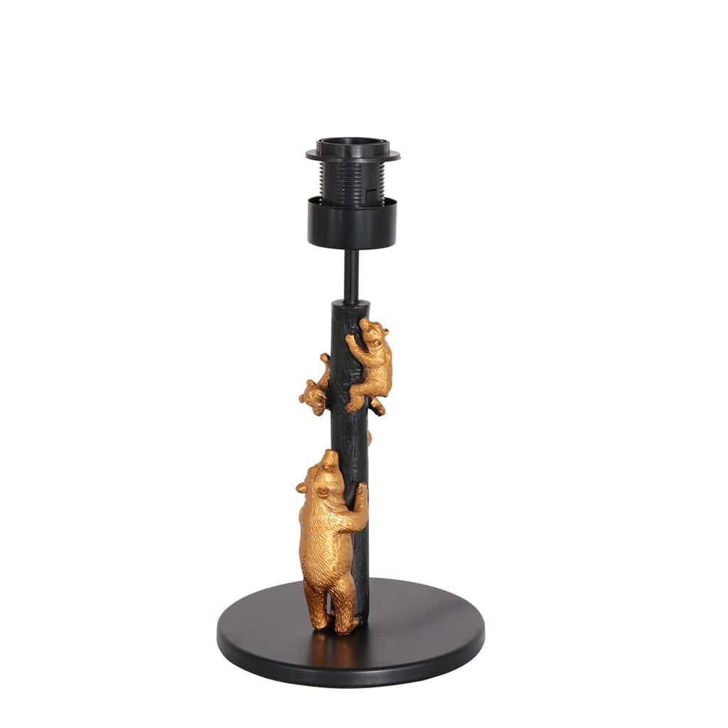 Tafellamp Animaux 8231ZW - speelse charme met grijze grof linnen kap - Afbeelding 3