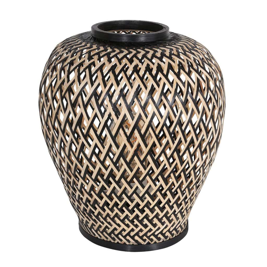 Tafellamp Maze 3131BE – Bamboe sfeerlamp met speels licht - Afbeelding 2