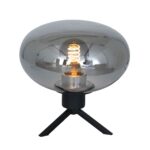 Tafellamp Reflexion 2681ZW zwarte lamp met smoke glas