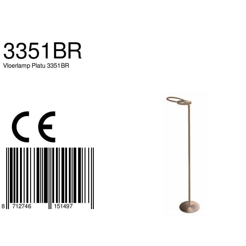 Vloerlamp Platu 3351BR – bronzen leeslamp met instelbaar licht - Afbeelding 8