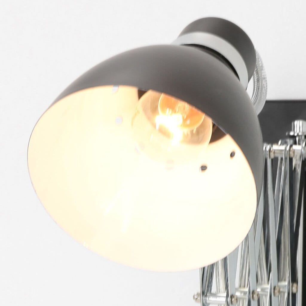 Wandlamp Spring 6290ZW zwart met E27 fitting en draaidimmer - Afbeelding 4